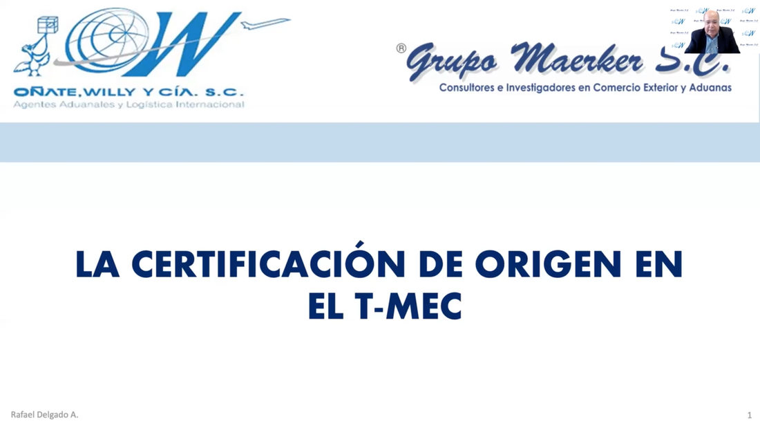 La certificación de origen en el T-MEC